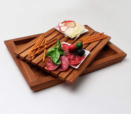 Доска сервировочная - поднос (дуб) 375*249