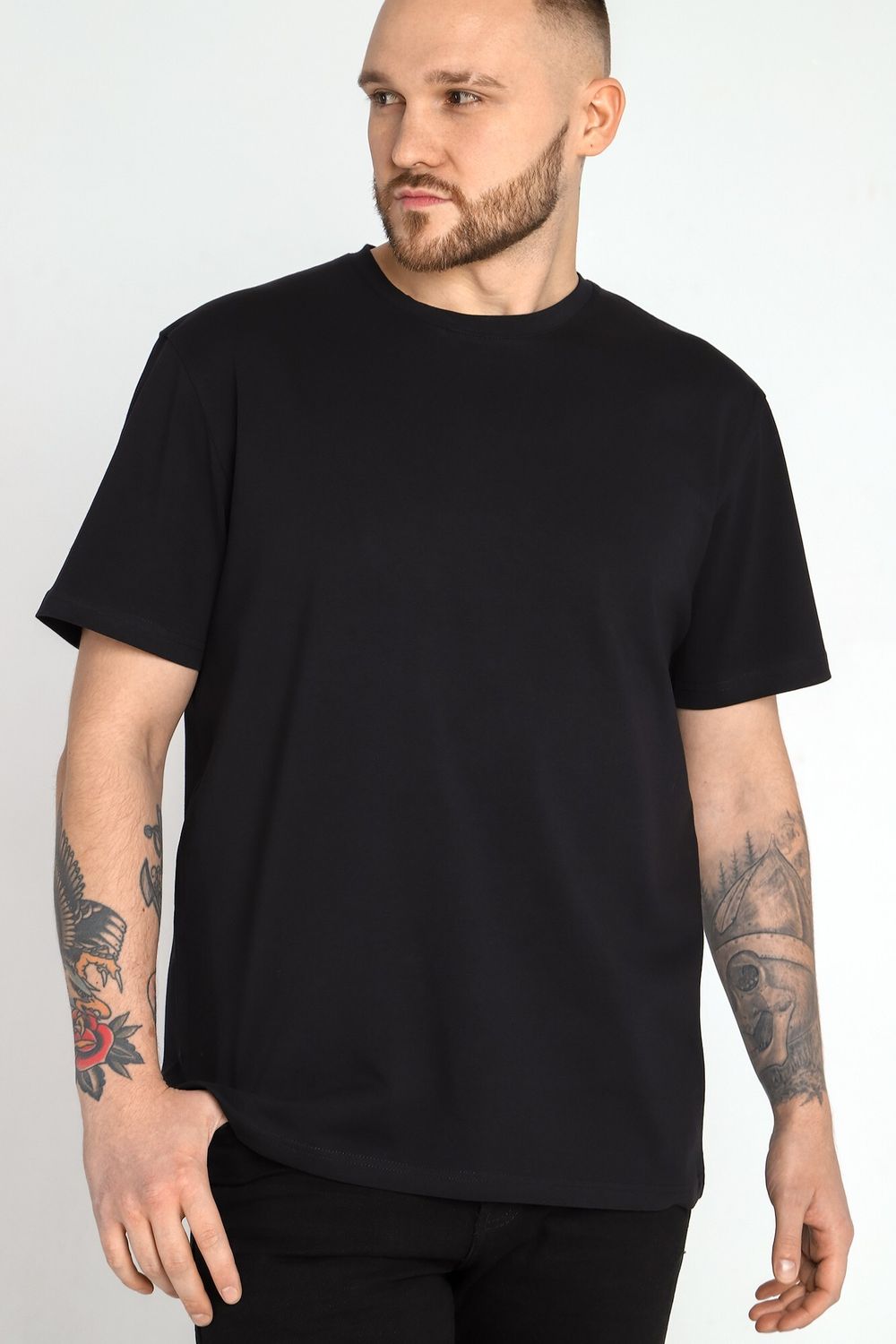 Фуфайка (футболка) мужская Клаб-1У Виотекс ЧЁРНЫЙ