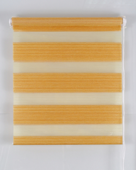 Рулонная штора зебра, желтый