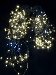 Бахрома-ПВХ 850 теплых белых LED 25 м. 0,6*0,4*0.3, мерцающий диод, черный провод, IP54, Winner (ww.02.6B.850+)