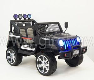 Детский электромобиль River Toys Jeep T008TT черный