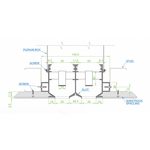 Двухщелевой диффузор скрытого монтажа RITECH HS4D100