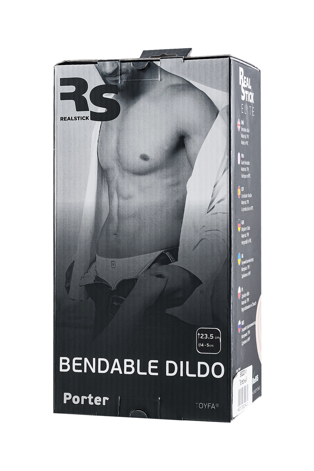 Реалистичный фаллоимитатор RealStick Elite Porter, TPR, телесный, 23,5 см