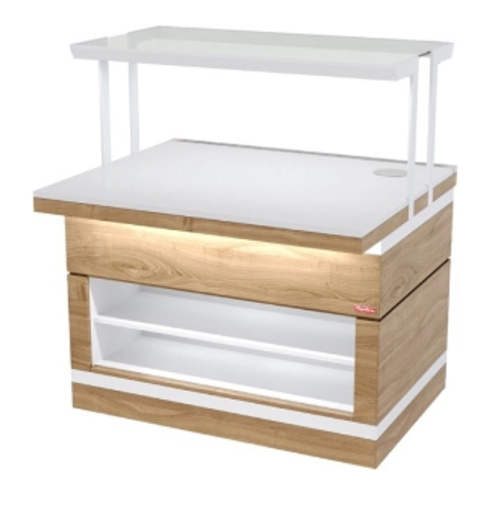 Прилавок нейтральный пристенный с розеткой REFETTORIO ШС Filin RBN23NSW-Н