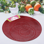 Салфетка плетеная 40см «Юпитер» красная