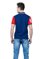 Рубашка- поло мужская Cottonfeels, т.синий/красный 550591