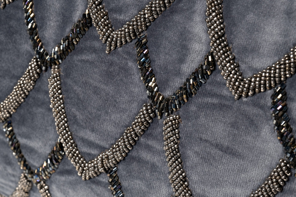 Подушка декоративная с бисером 30x50 Garda Decor Чешуйки синяя 70SW-20525