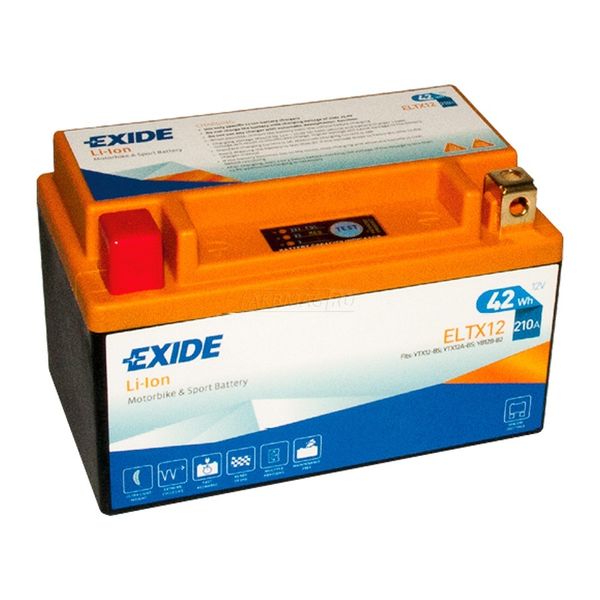 Аккумулятор для мототехники EXIDE ELTX12 42 Wh 210 А прям. пол. 4 Ач