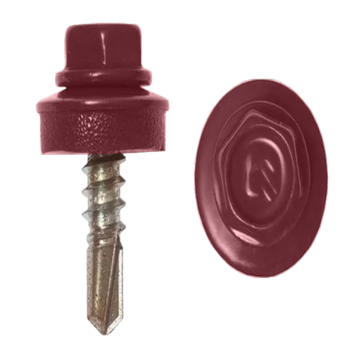 Саморез кровельный 4,8*29мм RAL 3005 винно-красный (250шт)
