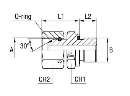 Штуцер FNE BSP 1/4" BSP 1/4" CAST