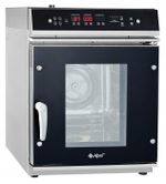 11000019113 Абат Пароконвектомат ПКА 6-1/2В верхняя панель управления (инжекционный, 6хGN-1/2, память на 110 программ приготовления, термощуп, регулировка влажности, вся нерж, без г/емкостей) черный дизайн, реверс, 230 В