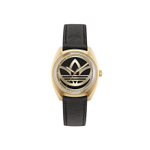Adidas Originals Wrist Watch Quartz Movement Leather Strap Black Dial Unisex