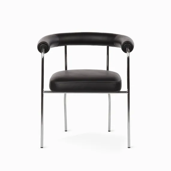 Стул с подлокотниками Rider, черная экокожа