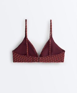 OYSHO Топ-бикини с треугольными чашечками с жаккардовым узором, разноцветный