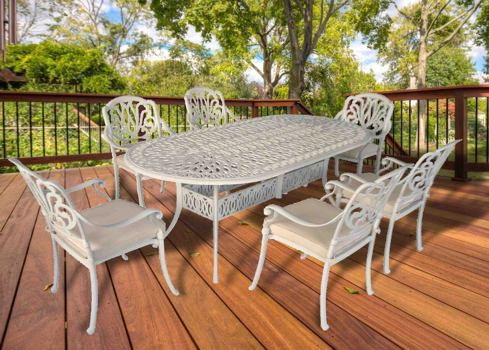 Белая мебель из литого алюминия Florence 6 White, белый