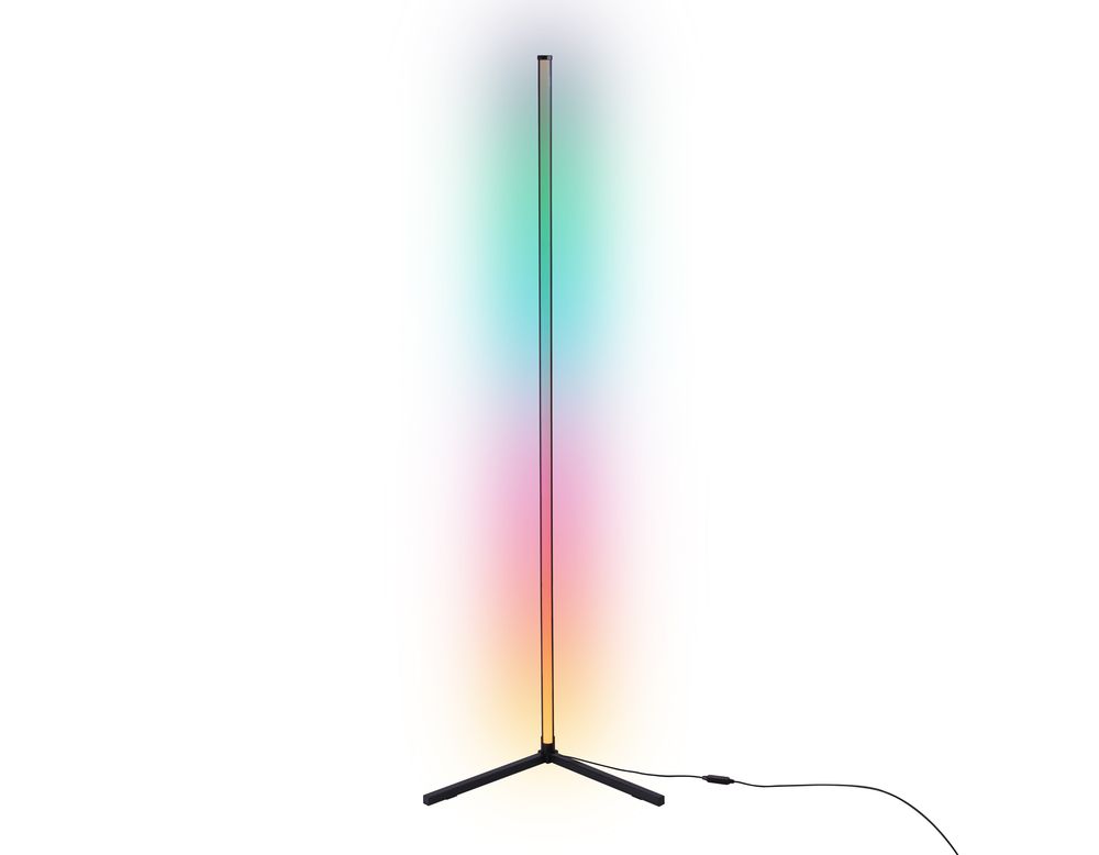 Светильник светодиодный напольный RGB с пультом FL8027 BK черный LED 20W RGB D32*1650 (ПДУ РАДИО 2.4G)