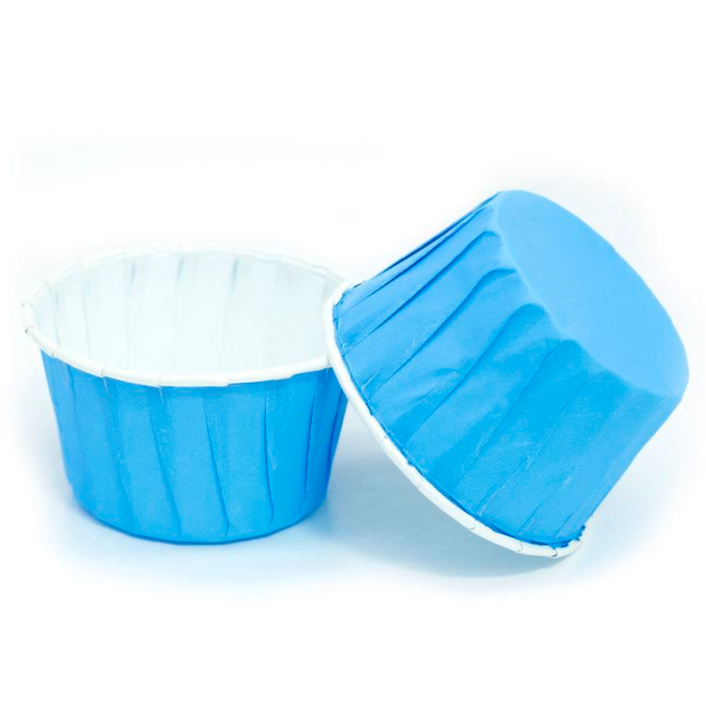 Формы бумажные с ламинацией «Маффин» 50х40 мм (Синий) 100 шт