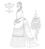 Dresses/Robes and Ceremonial Kimonos. Coloring Book