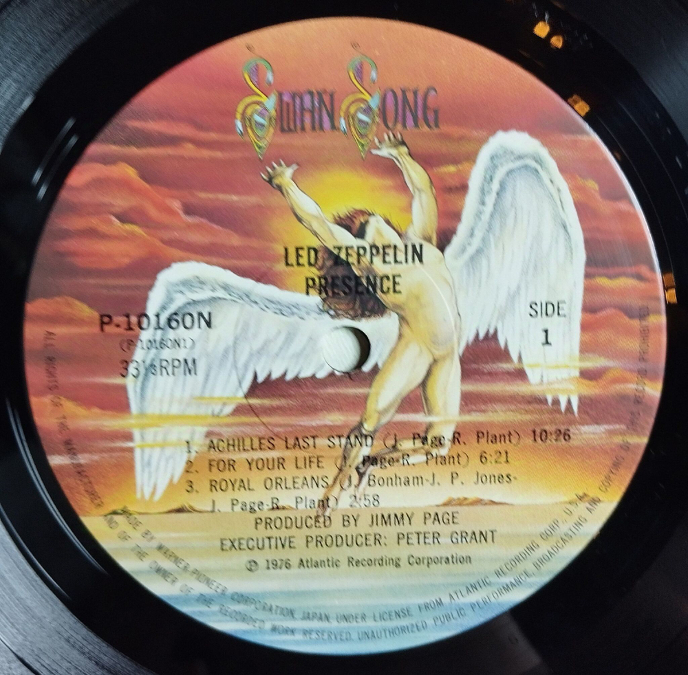 Винтажная виниловая пластинка LP Led Zeppelin Presence (Japan 1976) (No Obi) Tea For One