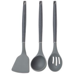 НАБОР AGNESS ИЗ 9ПР: 5 НОЖЕЙ, ПОЛОВНИК, ЛОПАТКА И ШУМОВКА, ВРАЩАЮЩАЯСЯ ПОДСТАВКА, ЦВЕТ: СЕРЫЙ