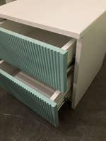 Тумба ТД 400.1 Лавис Белый софт/зеленый софт