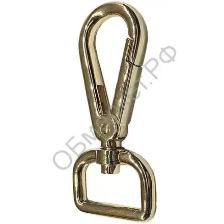 Карабин на вертлюге 6328 20мм, золото