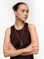 Колье "Anchor pearl coin" Bicolor