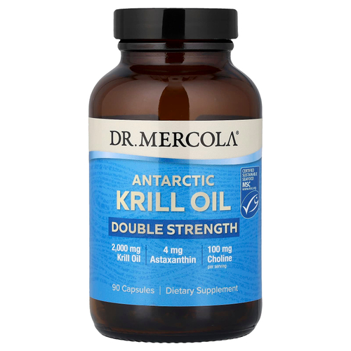 Dr. Mercola, масло антарктического криля, 90 капсул