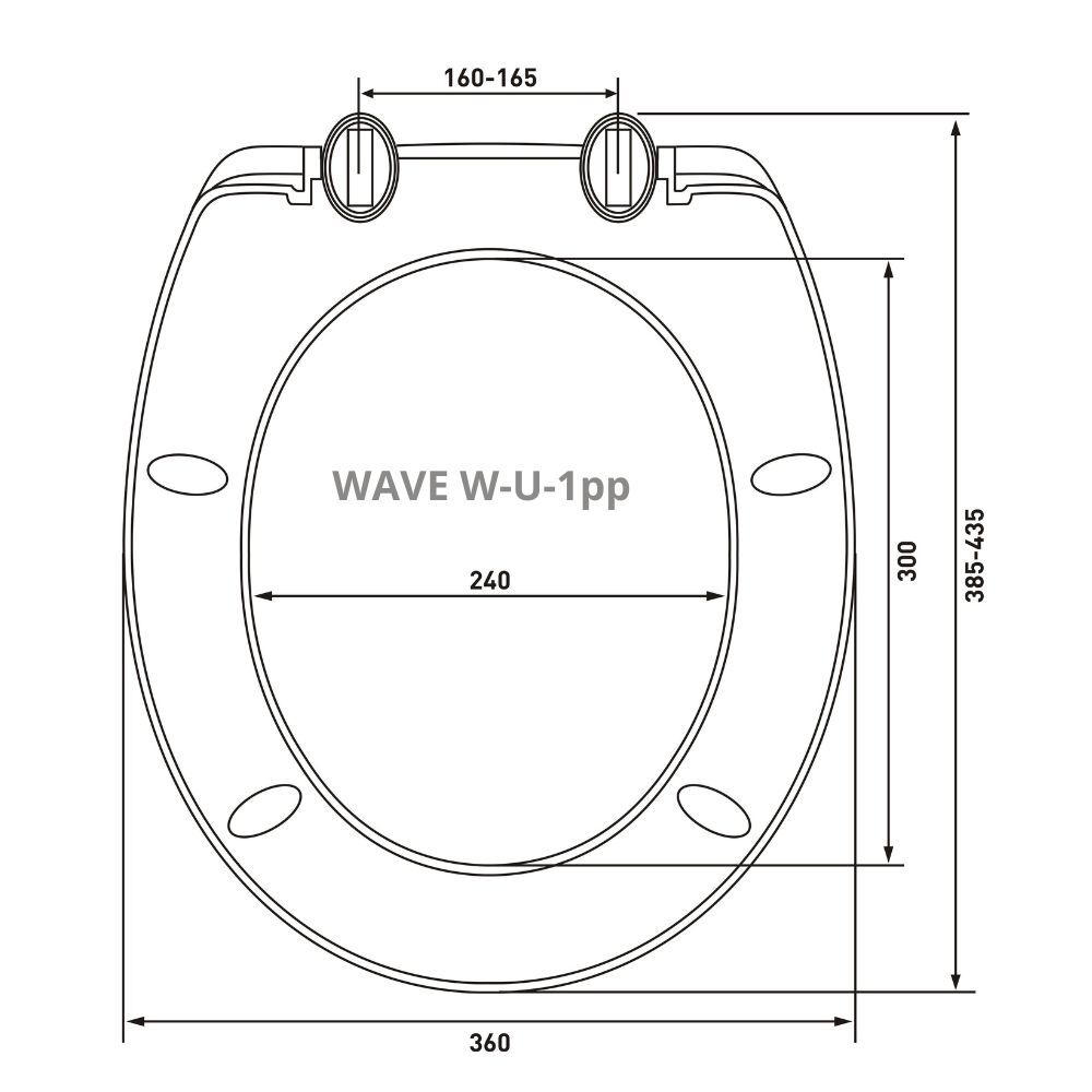 Сиденье д/унитаза  WAVE W-U-1pp полипропилен БЕЛЫЙ глянец (Формат,Эталон,Элегант) 15