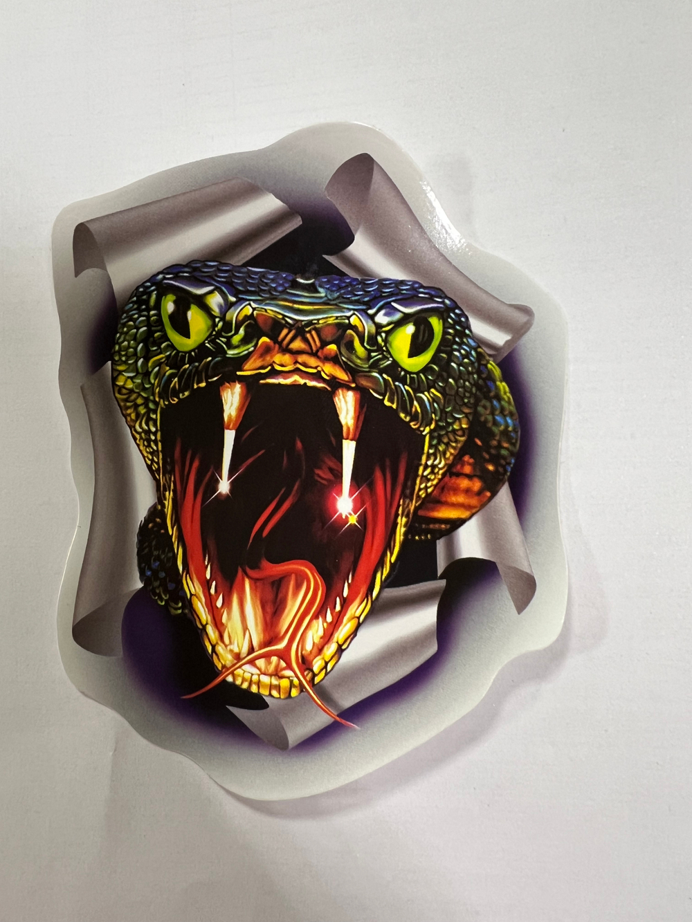 Наклейка "Змея"  (разрез)наружная полноцветная 10,5*10,5см 05409