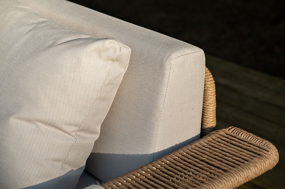 "Мальдивы" лаунж-зона из искусственного ротанга, цвет соломенный