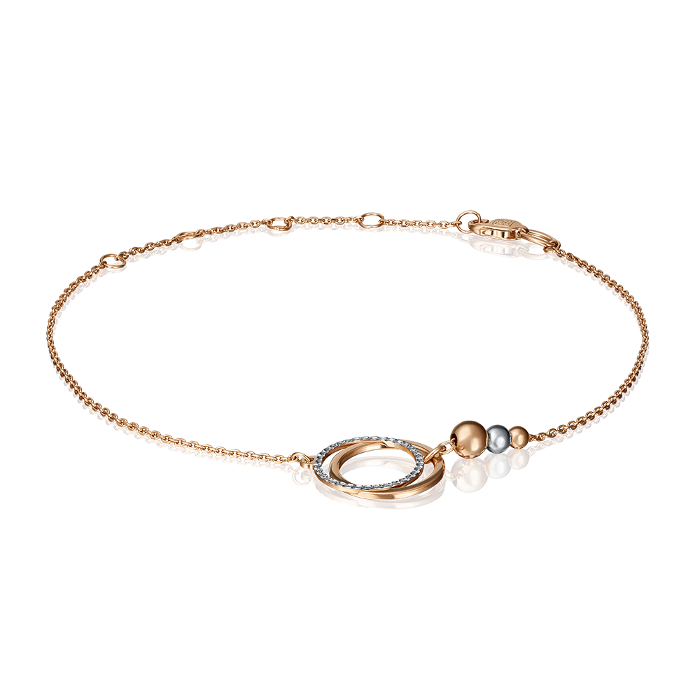 Браслет из комбинированного золота