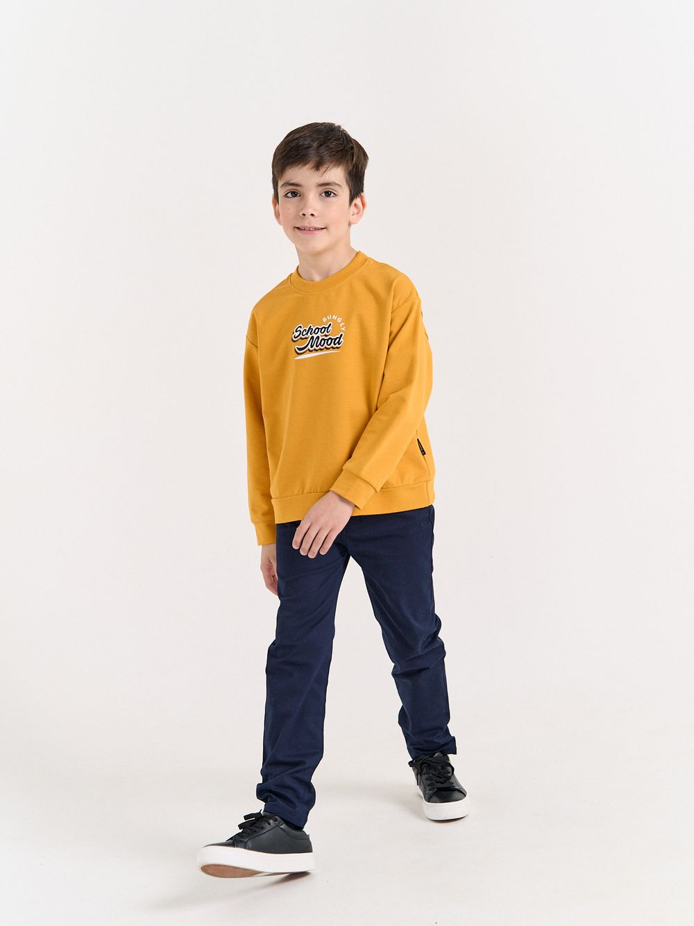 Свитшот облегченный "Горчица" с принтом 7+