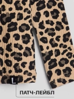 Леопардовый лонгслив базовый для девочки