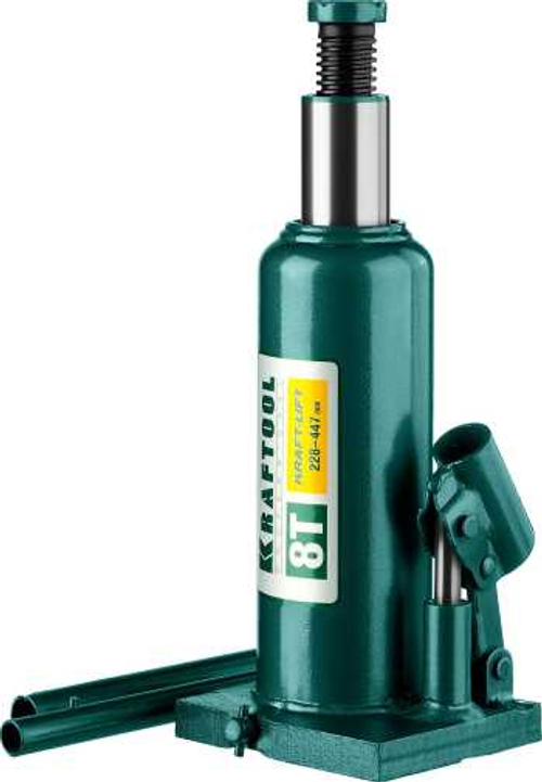 Домкрат гидравлический бутылочный Kraft-Lift, сварной, 8т, 228-447мм, KRAFTOOL, 43462-8_z01