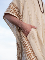 Накидка-пончо с капюшоном Tribal (песочная)