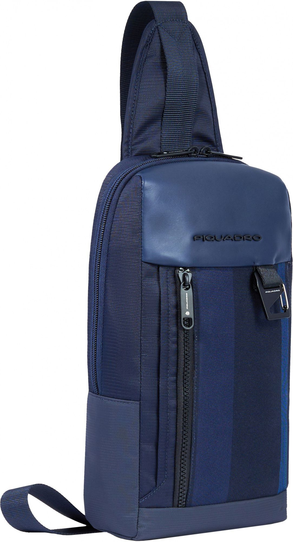 Рюкзак слинг Piquadro Steve CA6003S131/BLU темно-синий полиэстер/натур.кожа