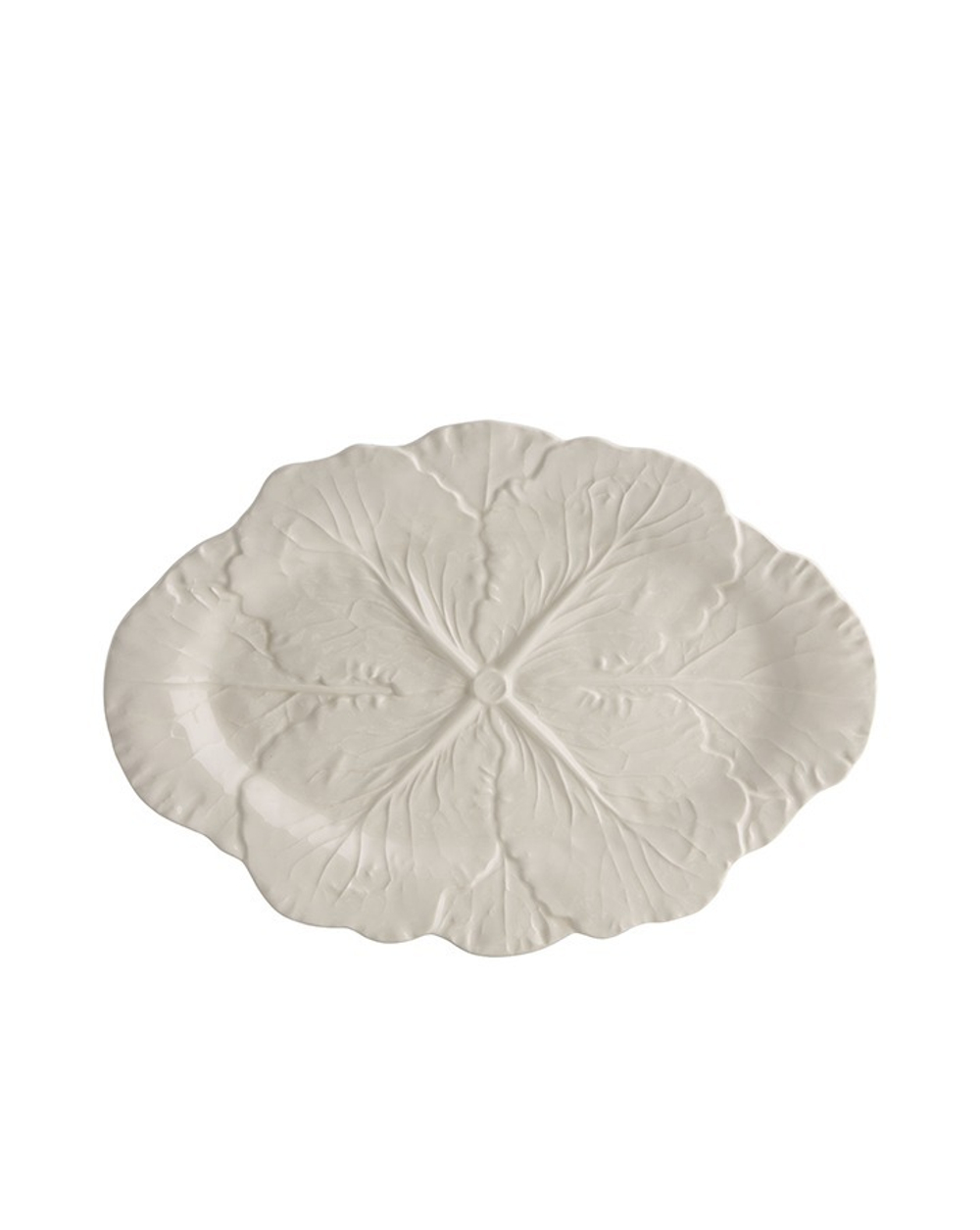 Блюдо овальное Cabbage бежевое (37.5 см)