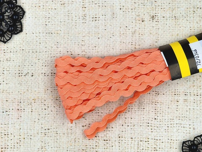 Тесьма "Вьюнок", ш. 5 мм,  коралл