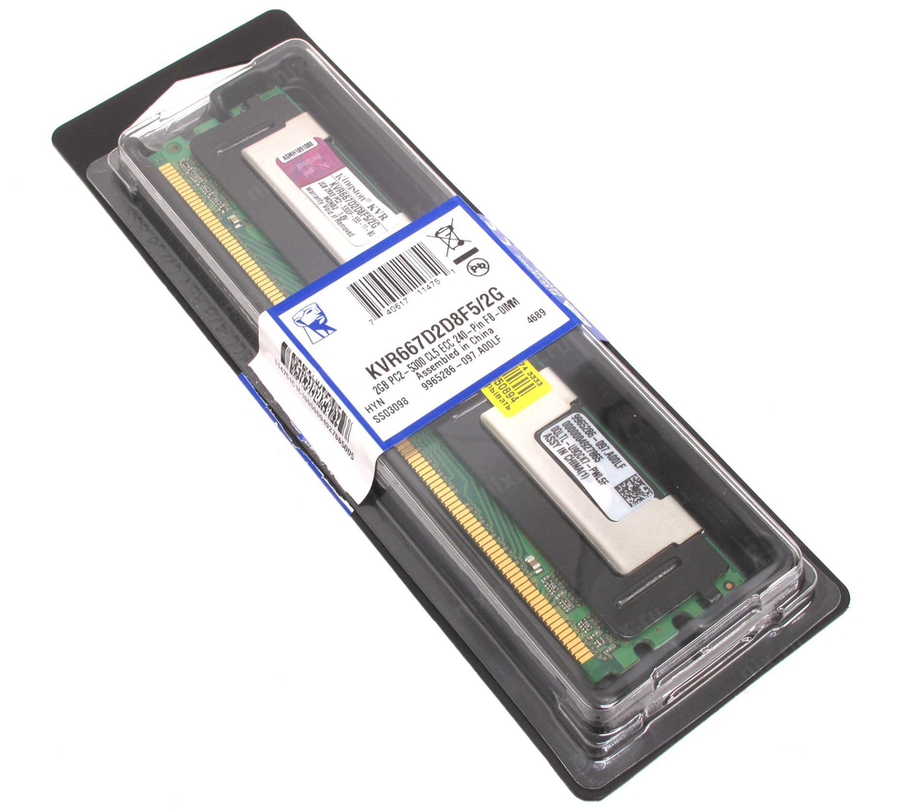 Модуль памяти ECC DDR2 FB-DIMM 2Gb Kingston ValueRAM &lt;KVR667D2D8F5/2G&gt; &lt;PC2-5300&gt; CL5