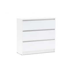 Комод Челси 800 (3 ящиа), Белый глянец холодный, Белый