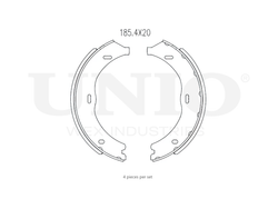 Колодки тормозные бараб. задние UNIO BRP-10074