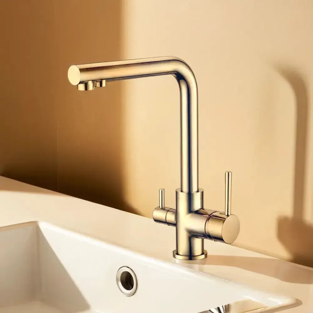 Смеситель для кухни под фильтр RIMERO RM4399GO (Золото)