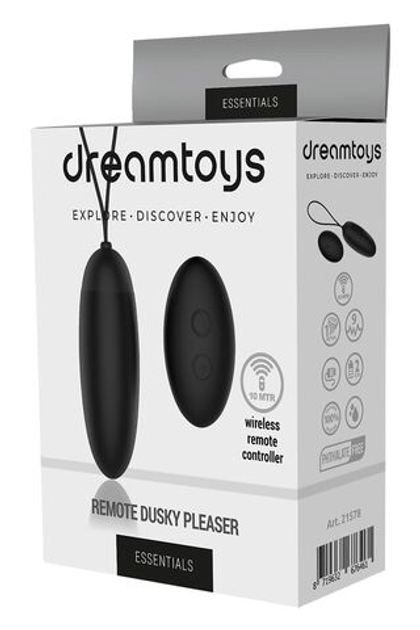 Черное виброяйцо Remote Dusky Pleaser