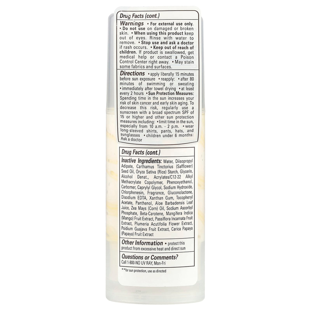 Hawaiian Tropic, Silk Hydration, Weightless Face, невесомый солнцезащитный лосьон для лица без масел, SPF 30, 50 мл