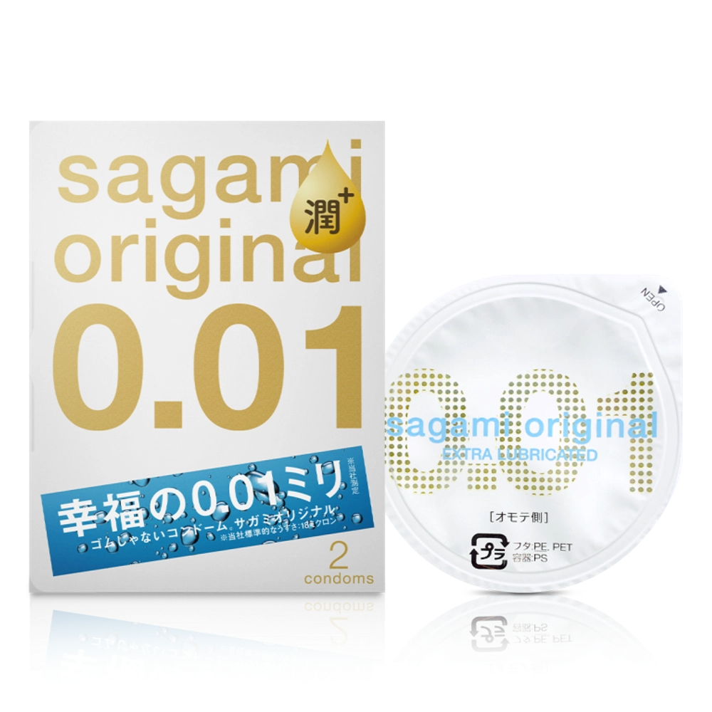 Презервативы Sagami Original 001 EXTRA Lubricated, полиуретан, 2 шт.