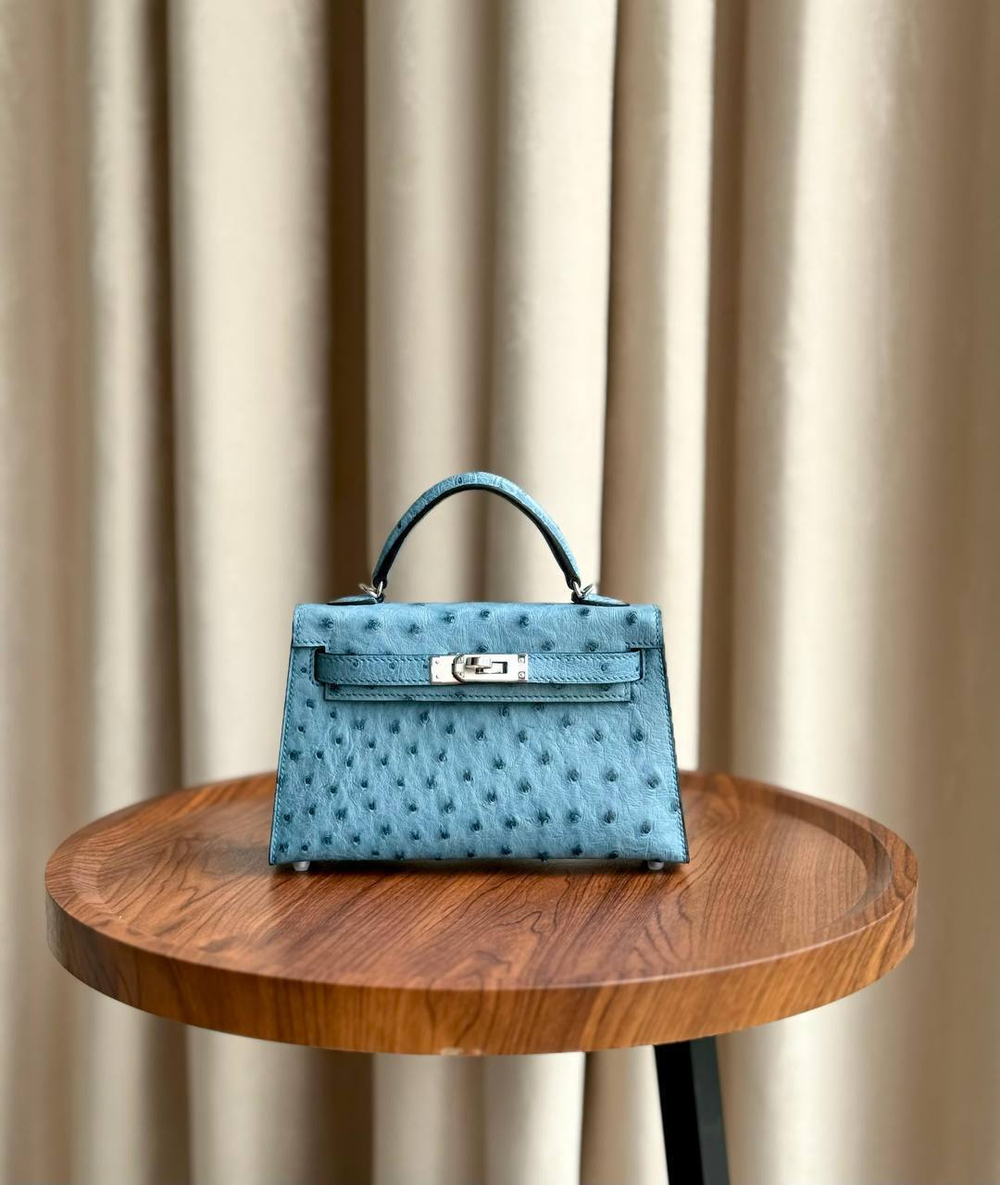 Сумка Hermes из кожи страуса