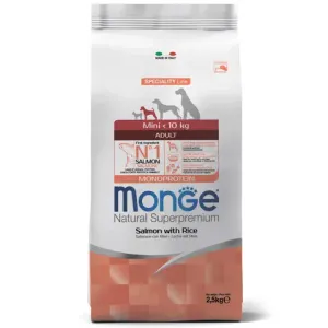 Сухой корм Monge Dog Speciality Line Monoprotein Mini для взрослых собак мелких пород, из лосося с рисом