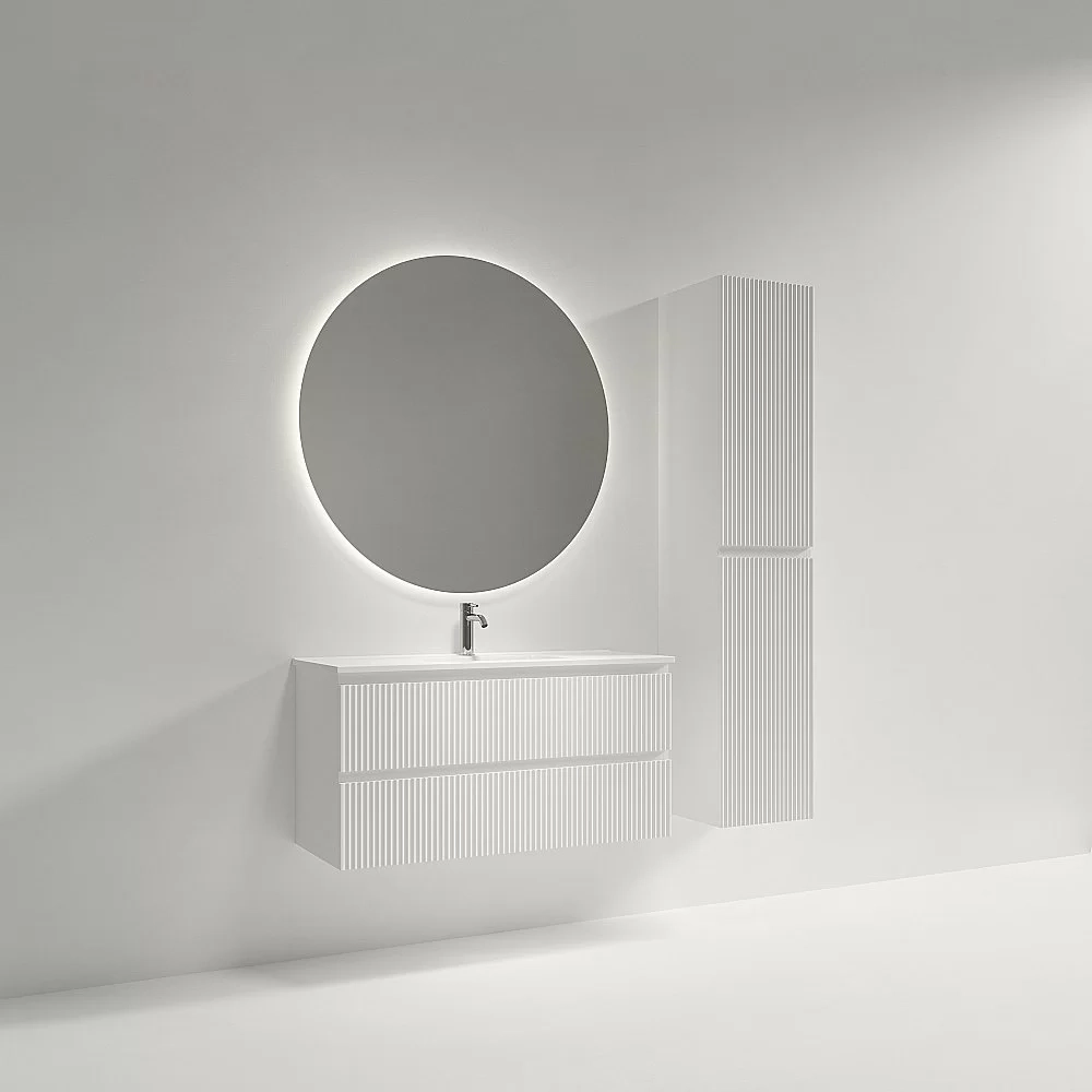 Тумба с раковиной Sancos Snob R SNR100/39W/CN7027 Bianco