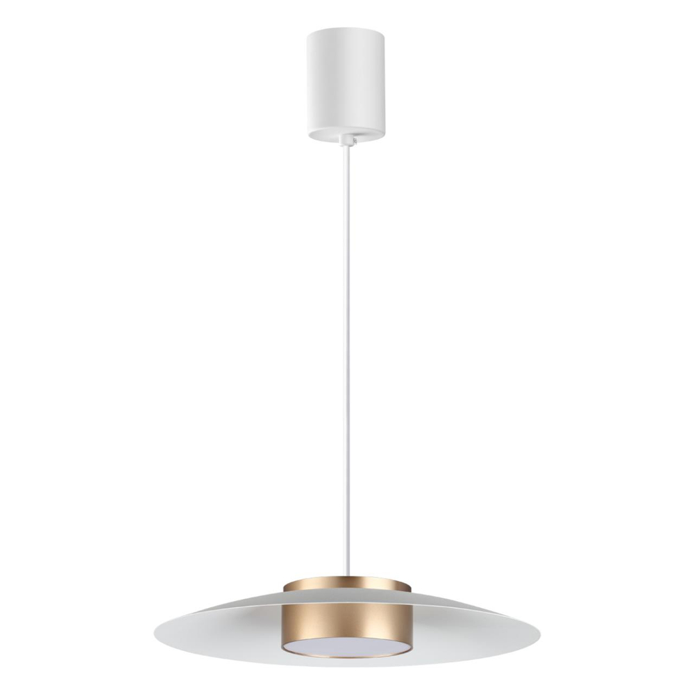 358895 OVER NT22 386 белый/золото Светильник накладной светодиодный, провод 2м IP20 LED 4000К 18W 220-240V PILZ